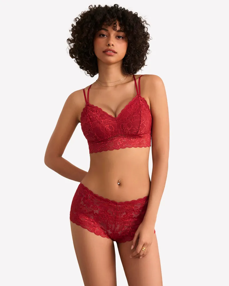 2 Piece Lace Bra and Panty Set
