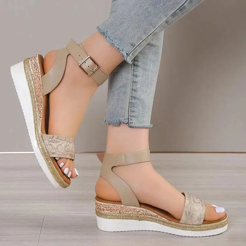 Ankle Strap Wedge Sandals