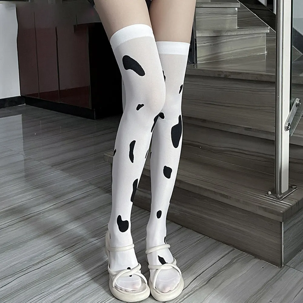 Cow Printed Thigh Highs Stockings Cow Cosplay Costume Accessories