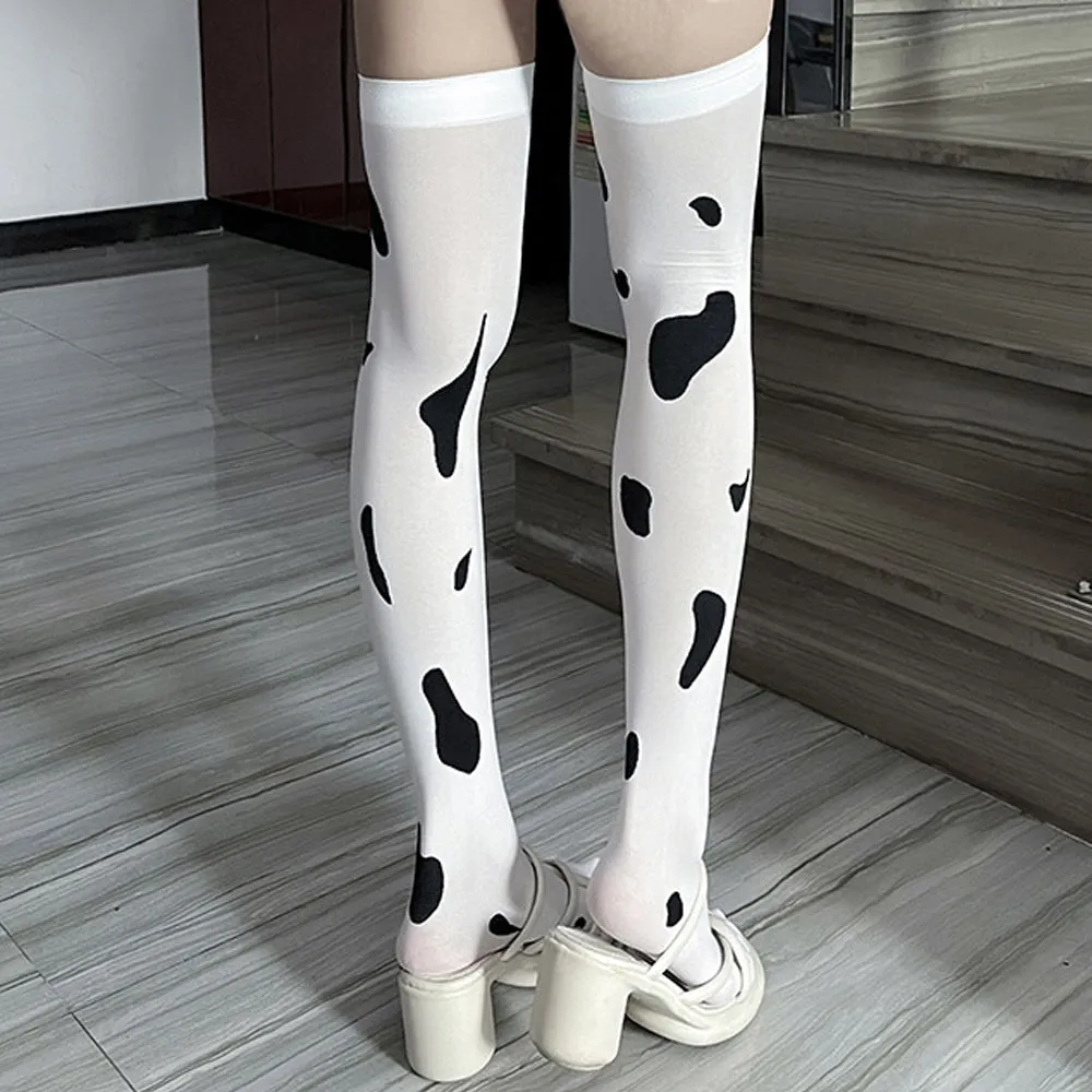 Cow Printed Thigh Highs Stockings Cow Cosplay Costume Accessories