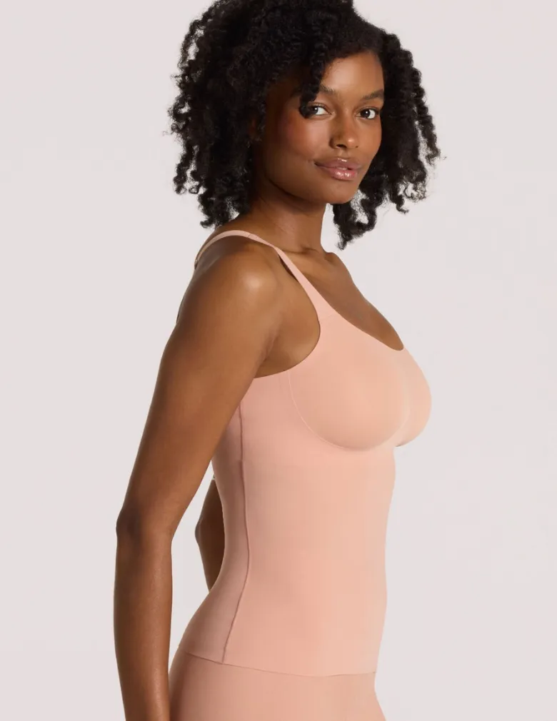 Evelyn & Bobbie EB1811 Structured Scoop Bra Tank Himalayan Salt