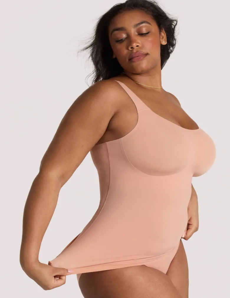 Evelyn & Bobbie EB1811 Structured Scoop Bra Tank Himalayan Salt