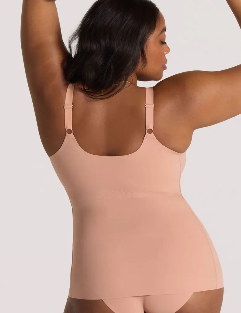Evelyn & Bobbie EB1811 Structured Scoop Bra Tank Himalayan Salt