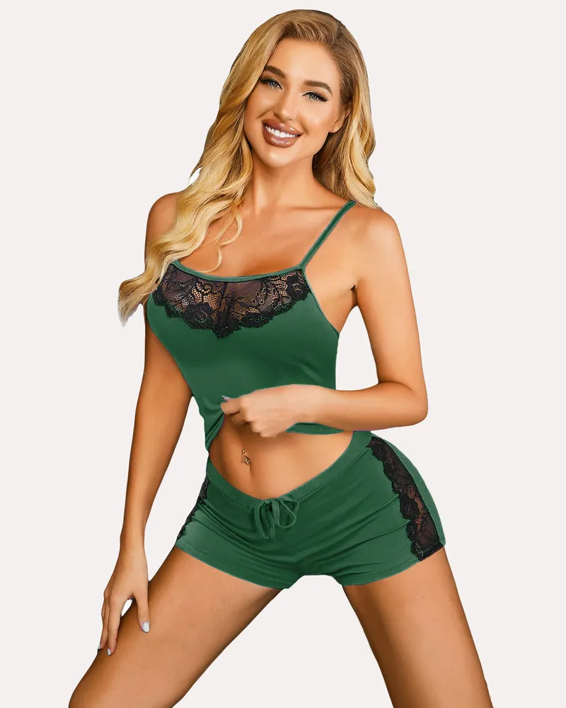 Lace Pajamas Set Shorts Sets
