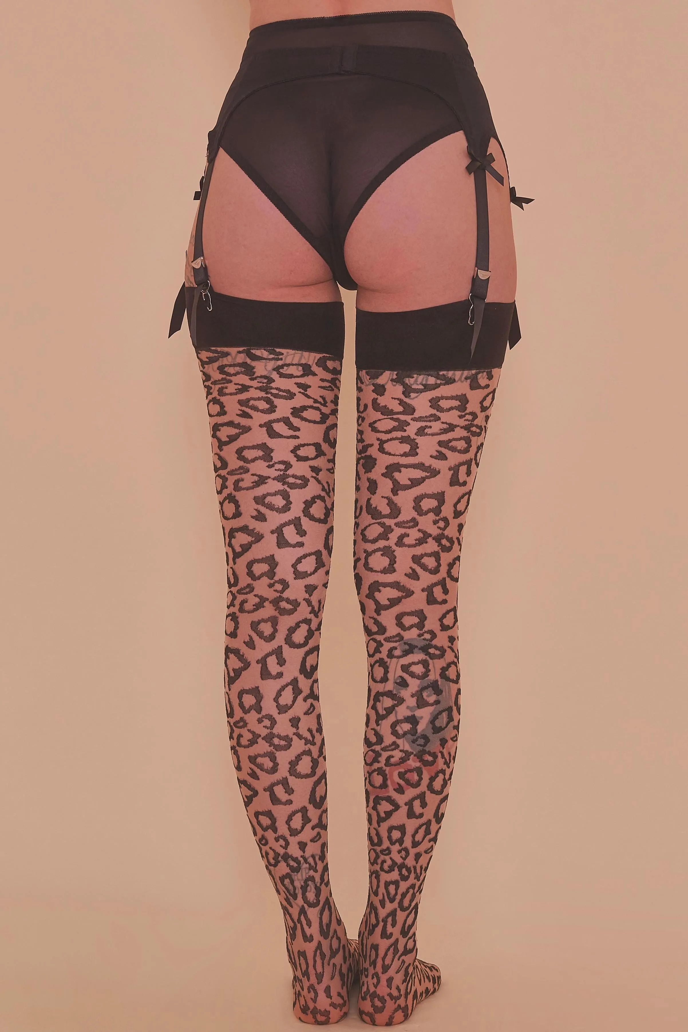 Leopard Knit Stockings US 4 - 18