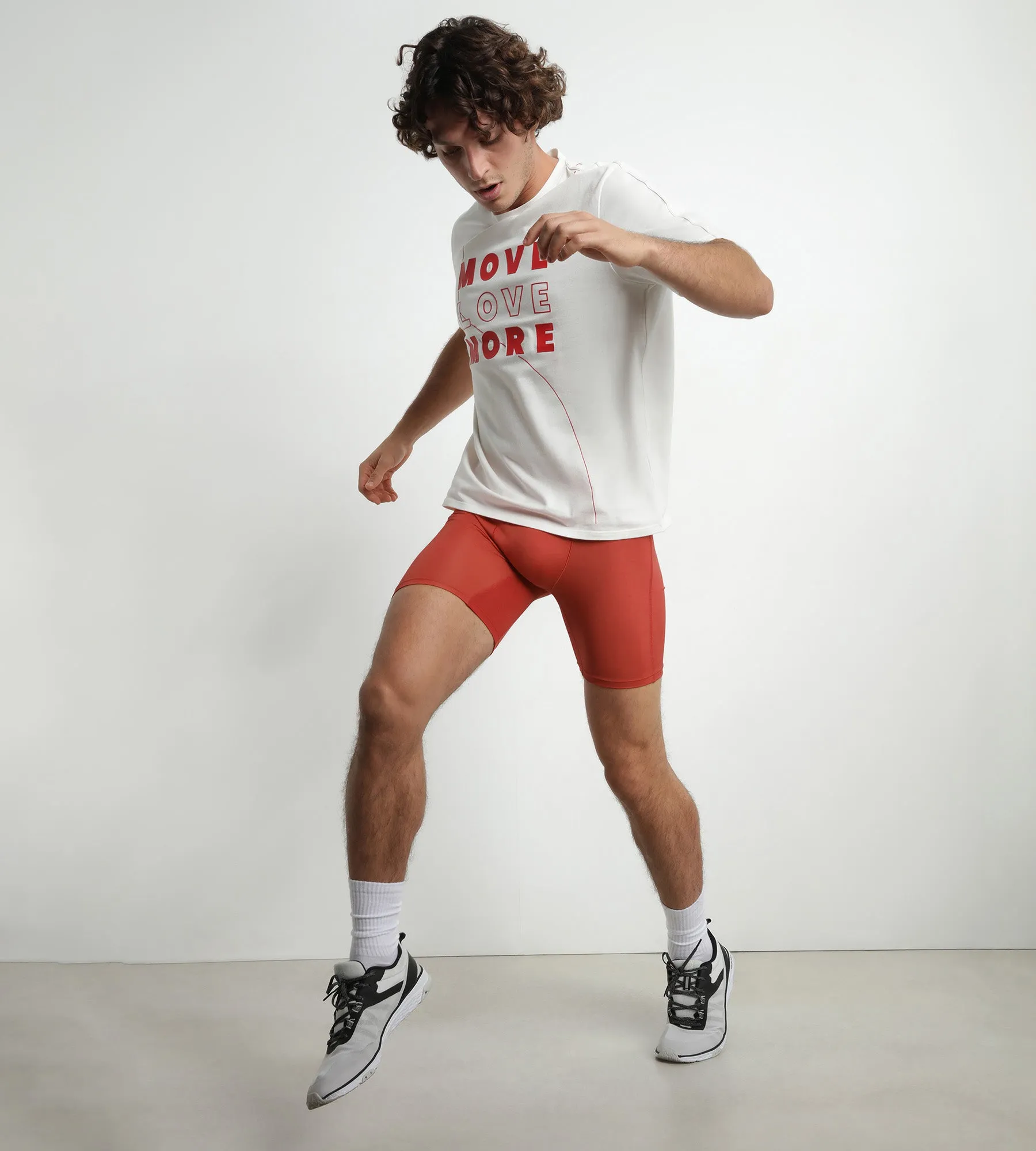 Men's thermoregulating jersey sports T-shirt Red Dim Move