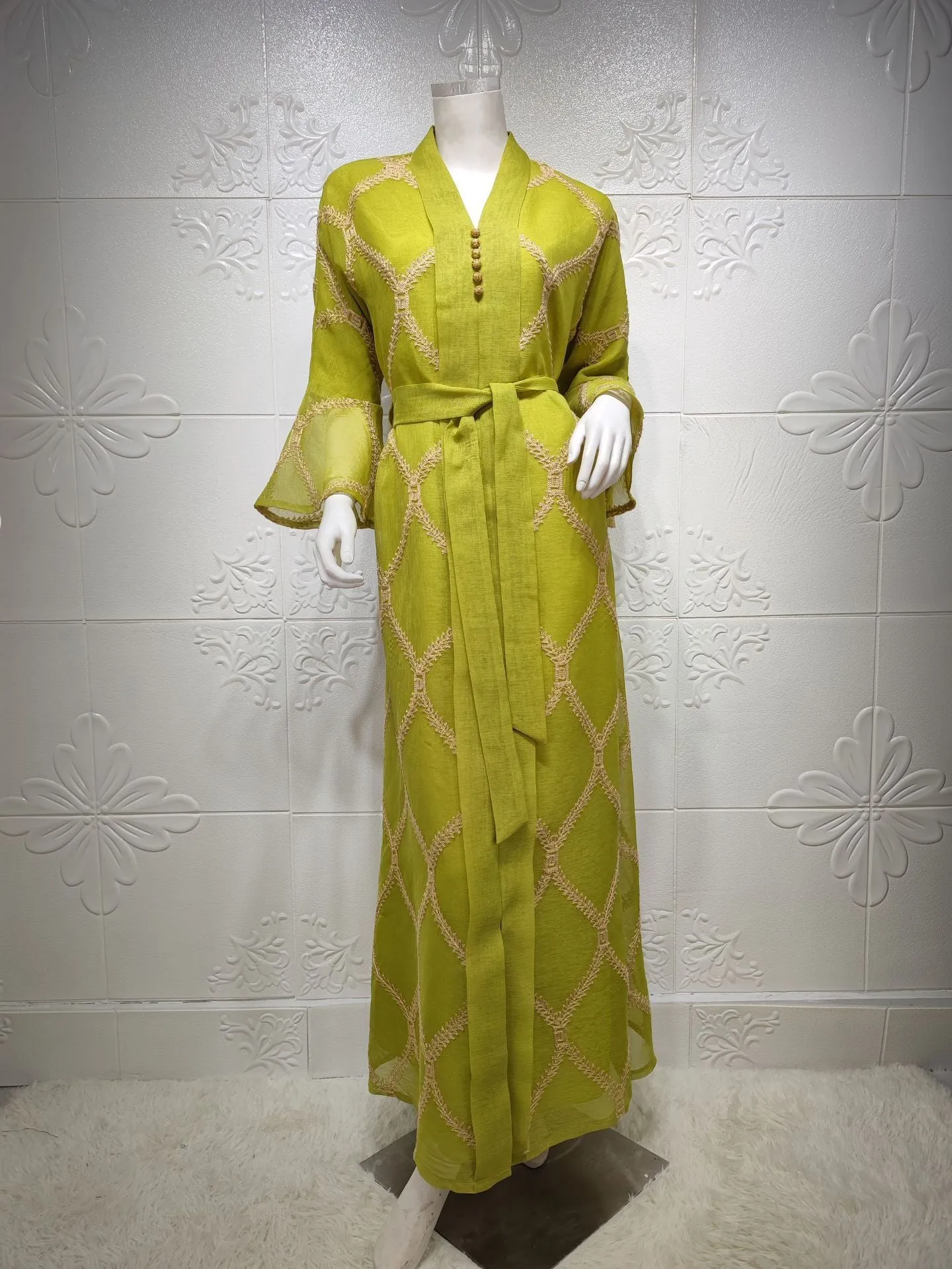 Middle East Muslim Temperament Gauze Dress