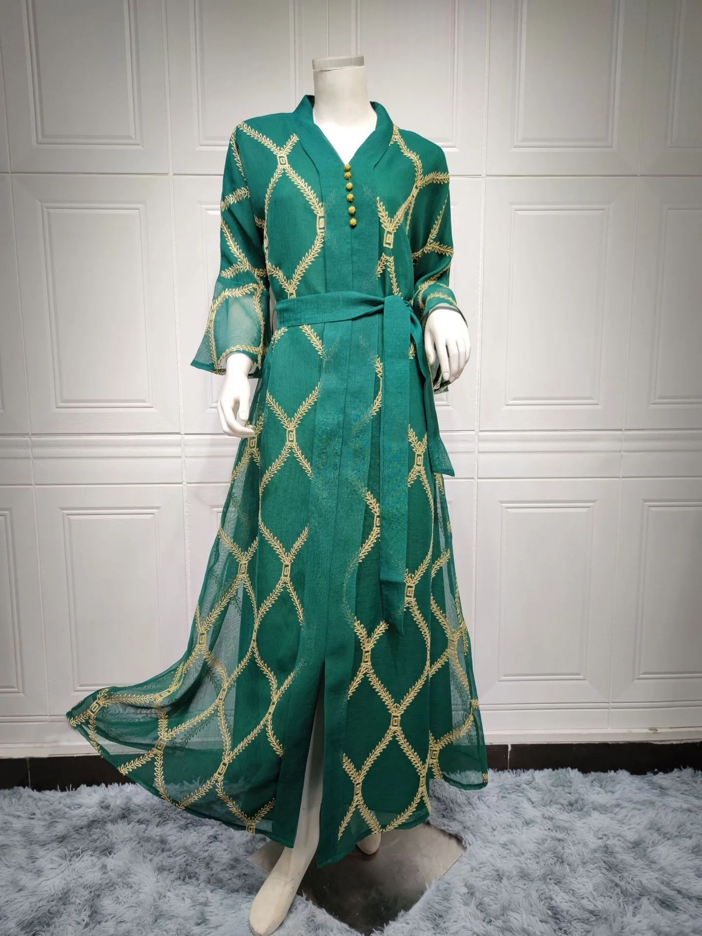 Middle East Muslim Temperament Gauze Dress