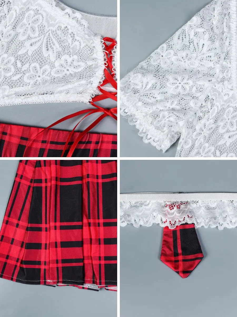 Plaid Scholastic Style Lingerie Costume