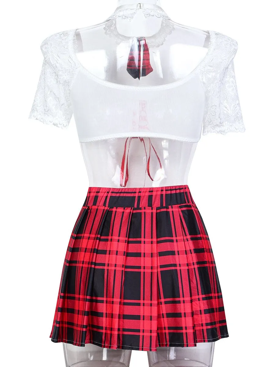 Plaid Scholastic Style Lingerie Costume