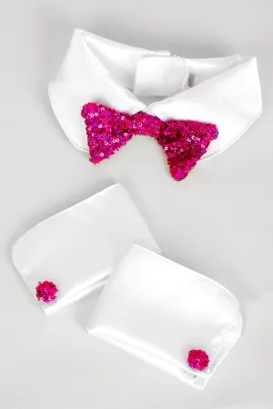 Sequined Cuffs & Collar