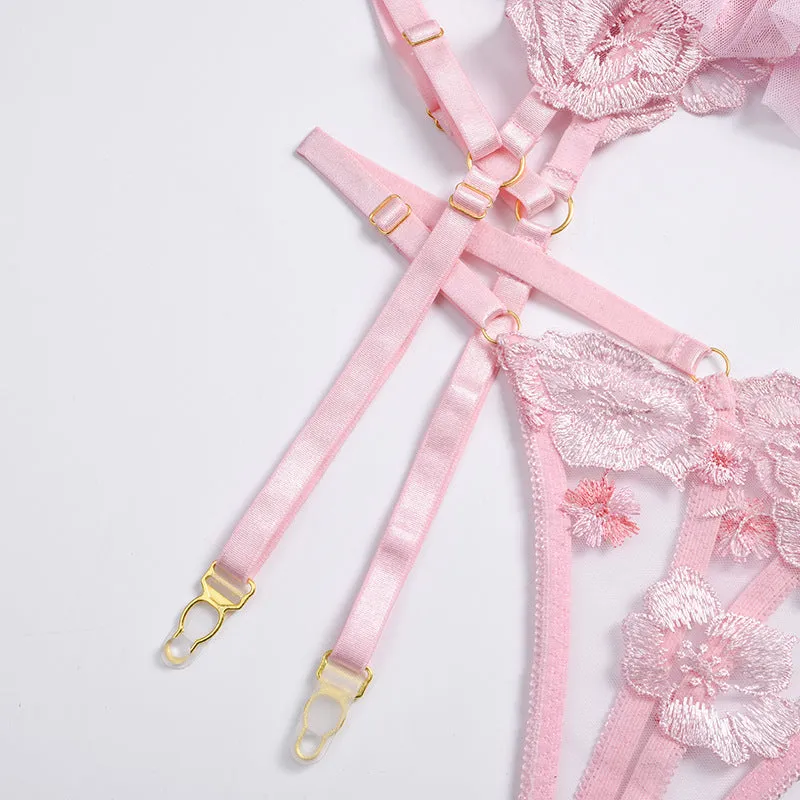 Sexy Lace Babydoll Lingerie Set for Valentine Honeymoon Lingerie Party Wedding Night