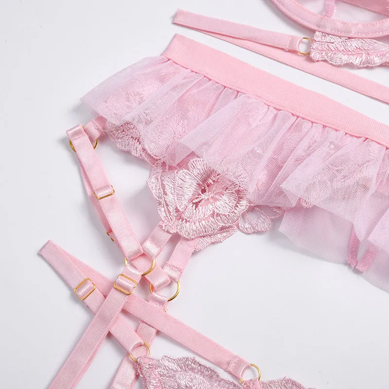 Sexy Lace Babydoll Lingerie Set for Valentine Honeymoon Lingerie Party Wedding Night
