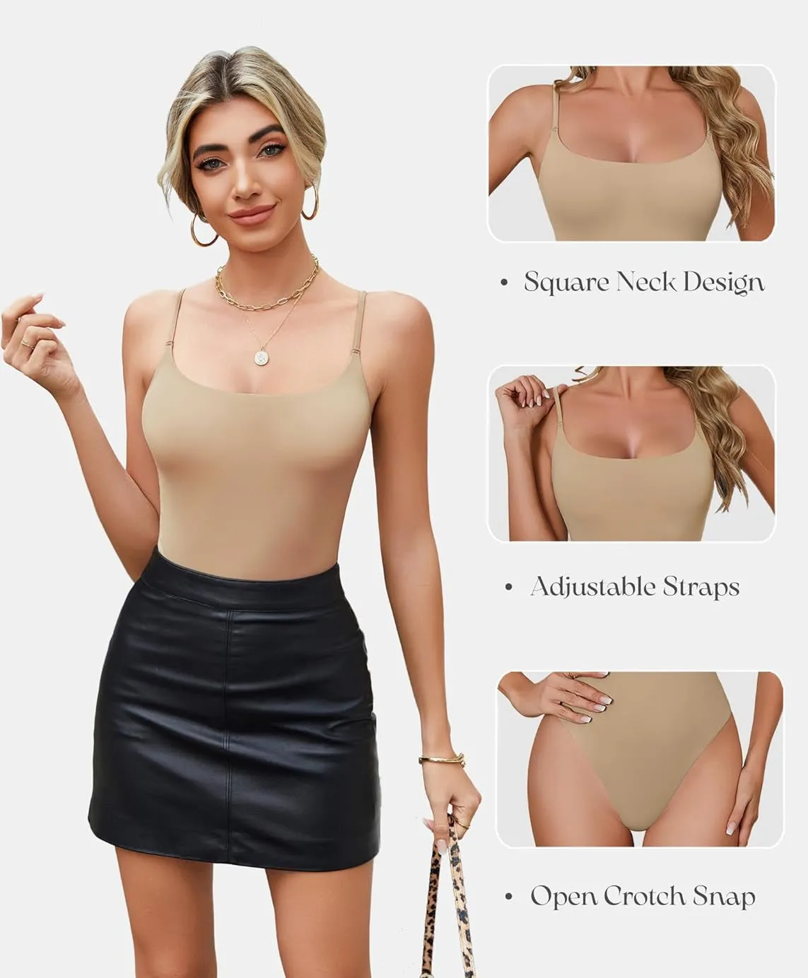Square Neck Caim Bodysuit