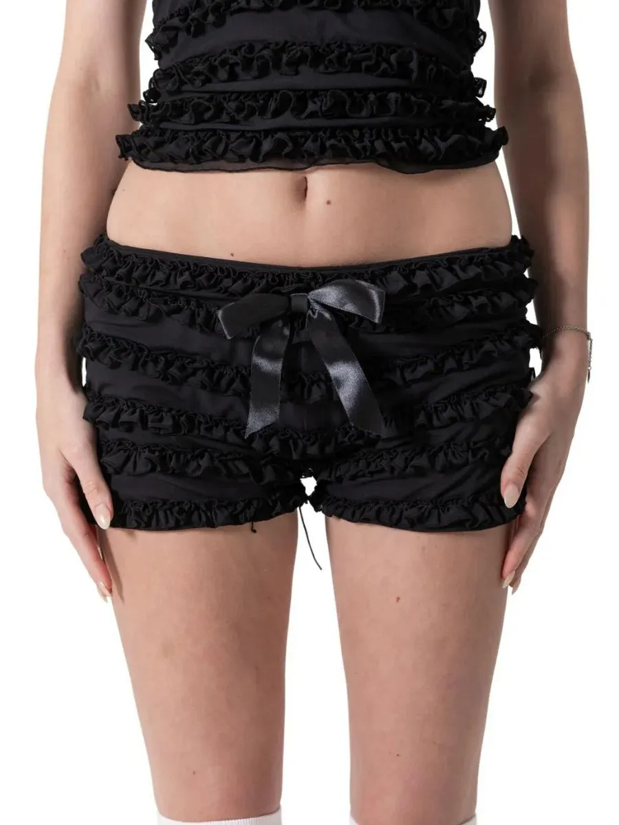 Two Piece Ruffled Girly Rave Outfit