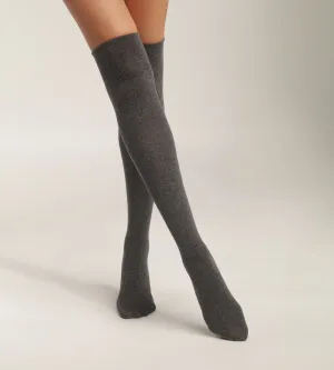 Women's cotton maxi socks Anthracite Chin Dim